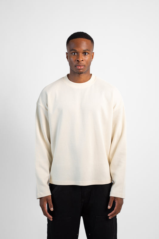 Ecru Waffle Knit - Front
