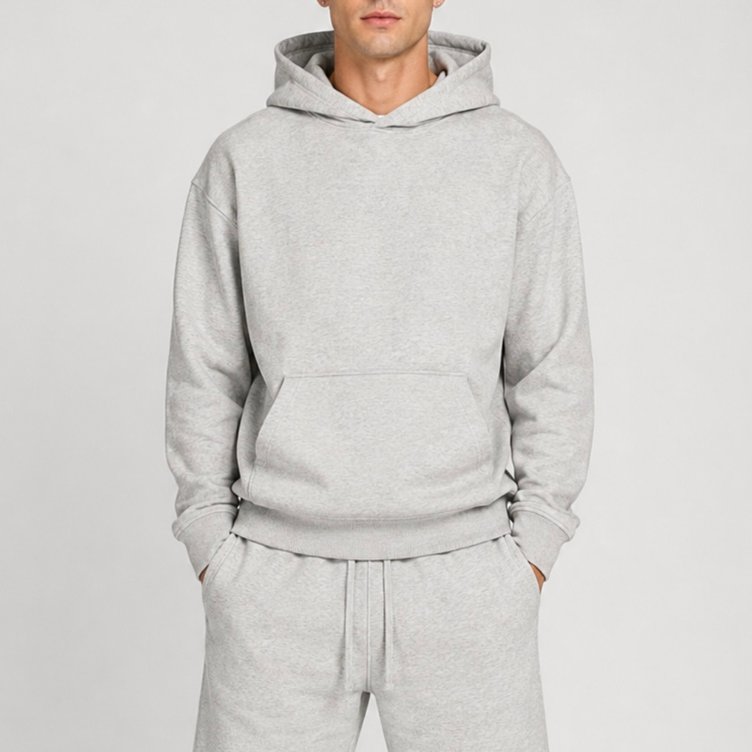 RELAXED FIT HOODIE - GREY