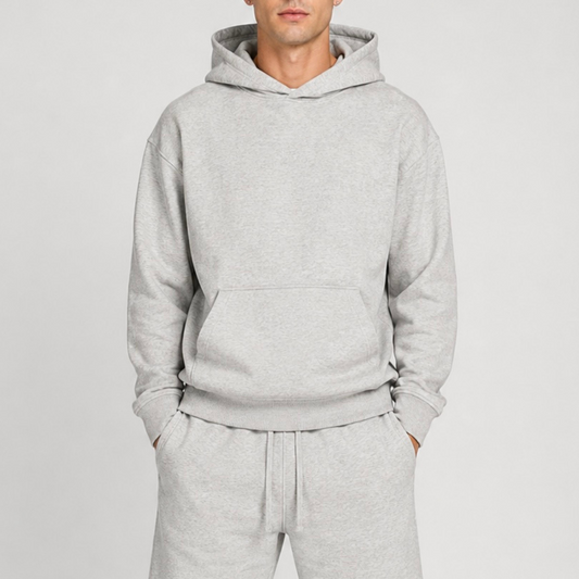 RELAXED FIT HOODIE - GREY