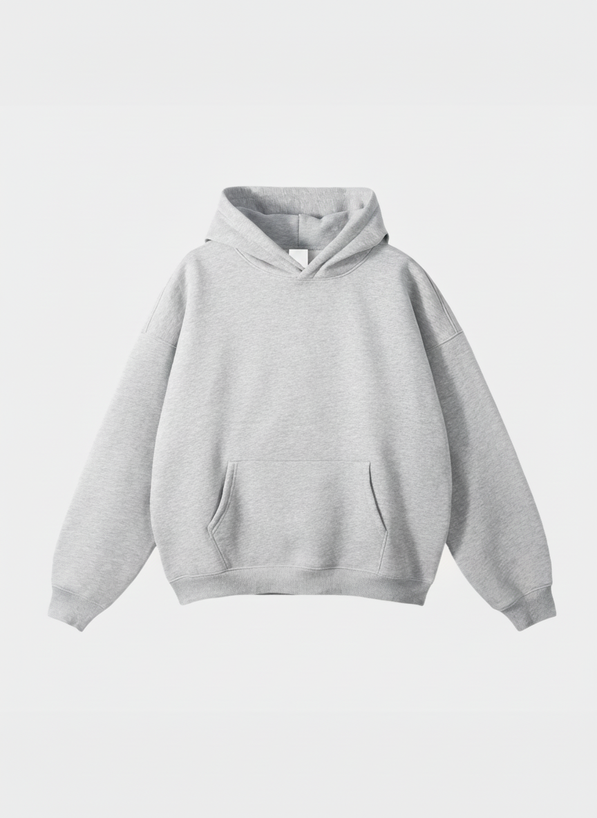 RELAXED FIT HOODIE - GREY
