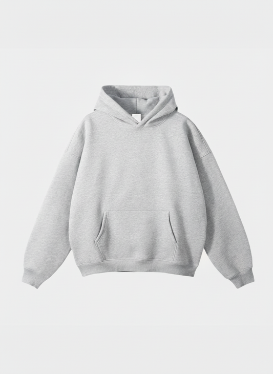 RELAXED FIT HOODIE - GREY
